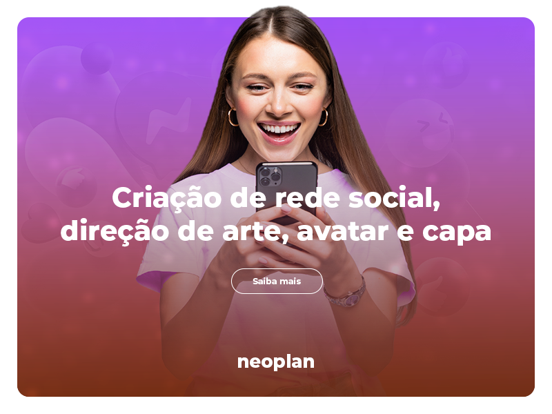 Criação de rede social, direção de arte, avatar e capa